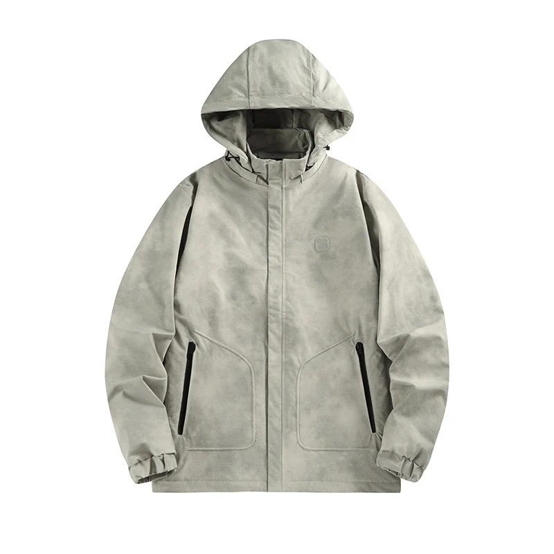 Herren Wasserdichte Kapuzen-Softshelljacke mit mattierter Oberfläche und verdecktem Reißverschluss Drune
