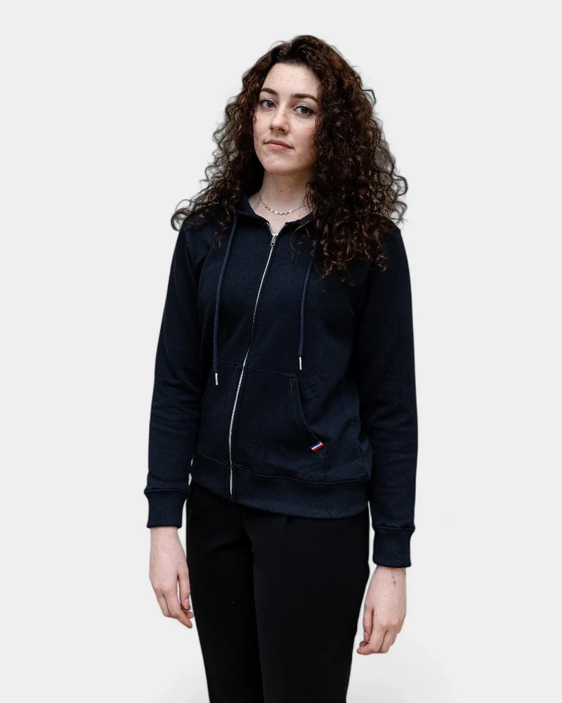 Damen-Hoodie Made in France mit Reißverschluss zum Personalisieren
