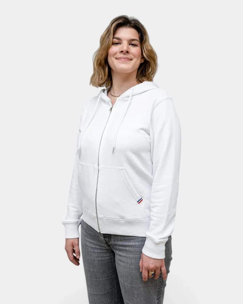 Damen-Hoodie Made in France mit Reißverschluss zum Personalisieren
