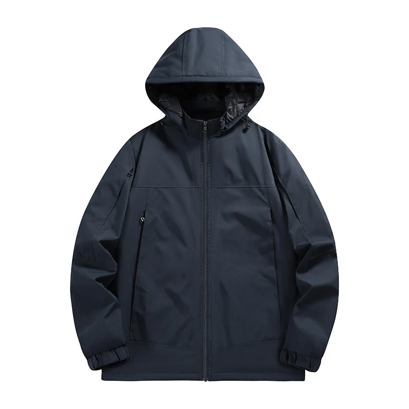 Herren Wasserabweisende Softshelljacke mit Kapuze, winddicht und atmungsaktiv Drune
