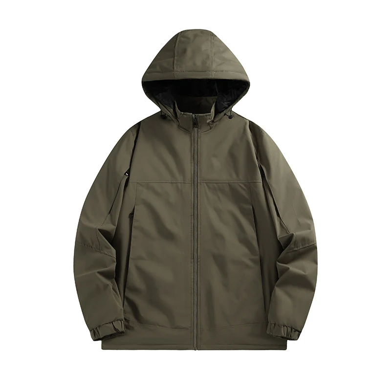 Herren Wasserabweisende Softshelljacke mit Kapuze, winddicht und atmungsaktiv Drune
