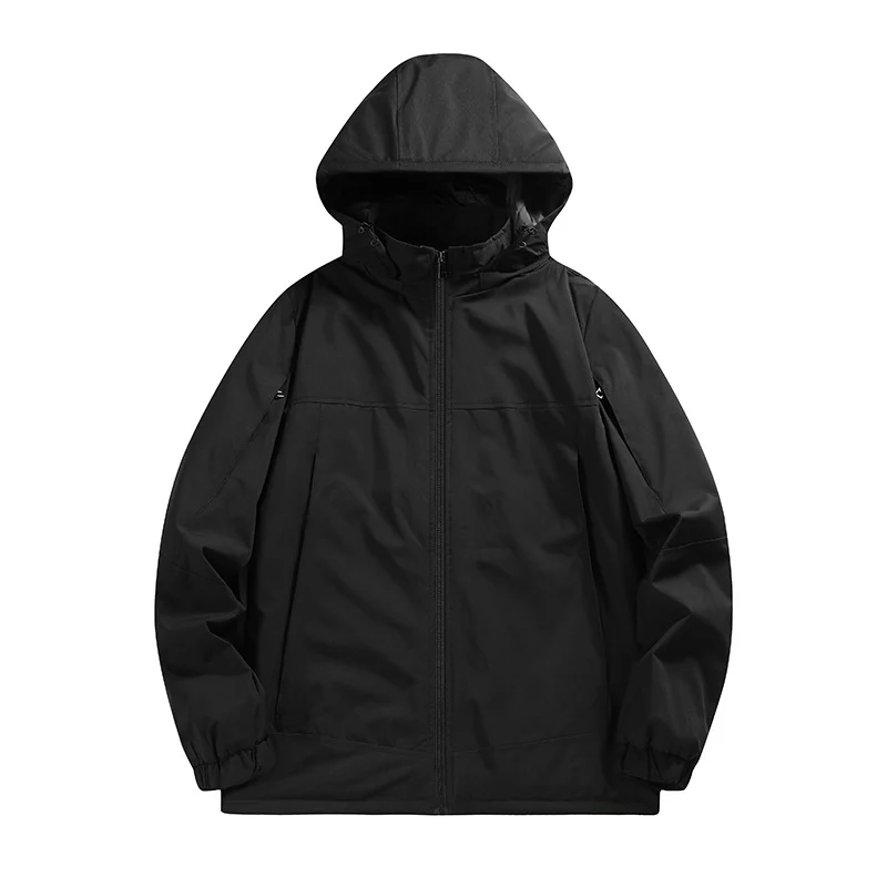 Herren Wasserabweisende Softshelljacke mit Kapuze, winddicht und atmungsaktiv Drune