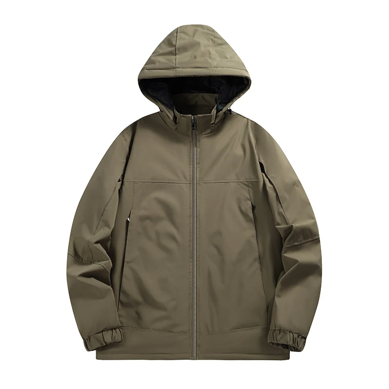 Herren Wasserabweisende Softshelljacke mit Kapuze, winddicht und atmungsaktiv Drune