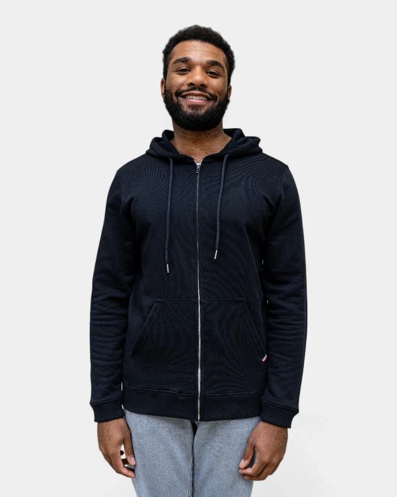 Herren-Hoodie Made in France mit Reißverschluss zum Personalisieren