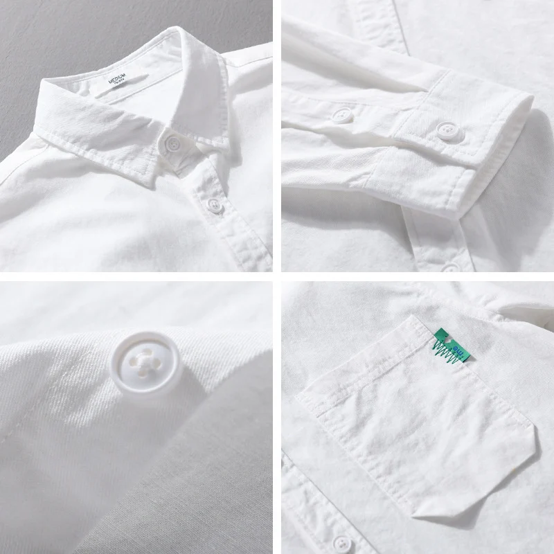 Herren Leichtes Baumwoll-Layering-Overshirt mit Brusttasche und Kentkragen Drune