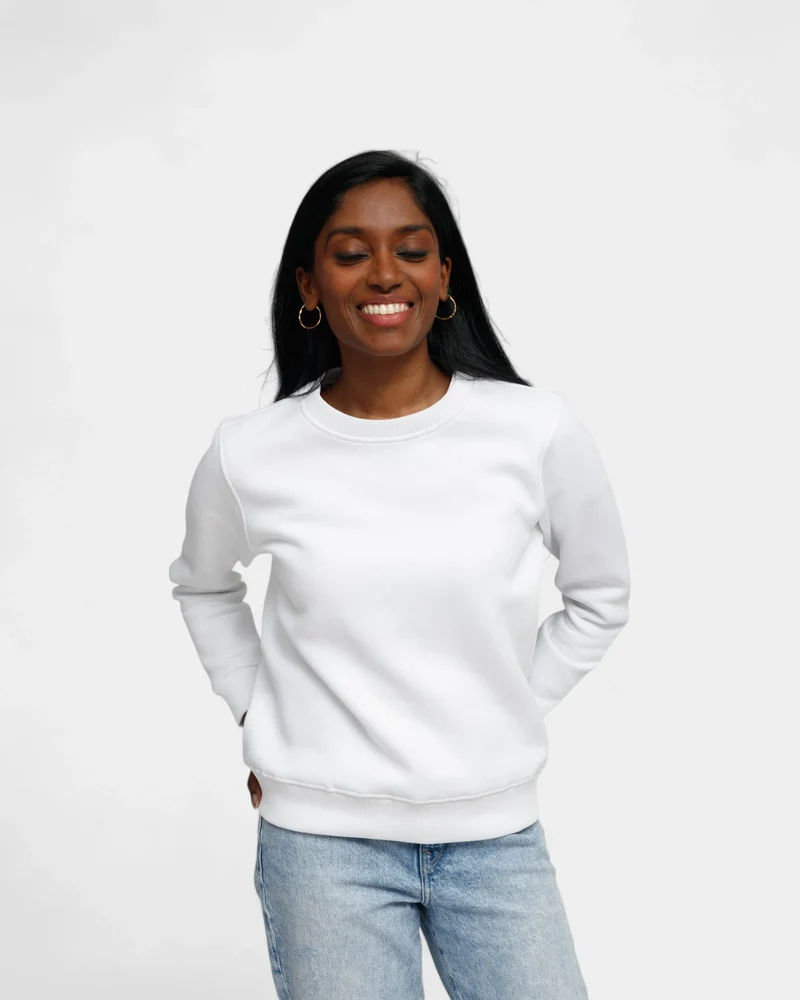 Angerautes Damen-Sweatshirt Made in France zum Personalisieren