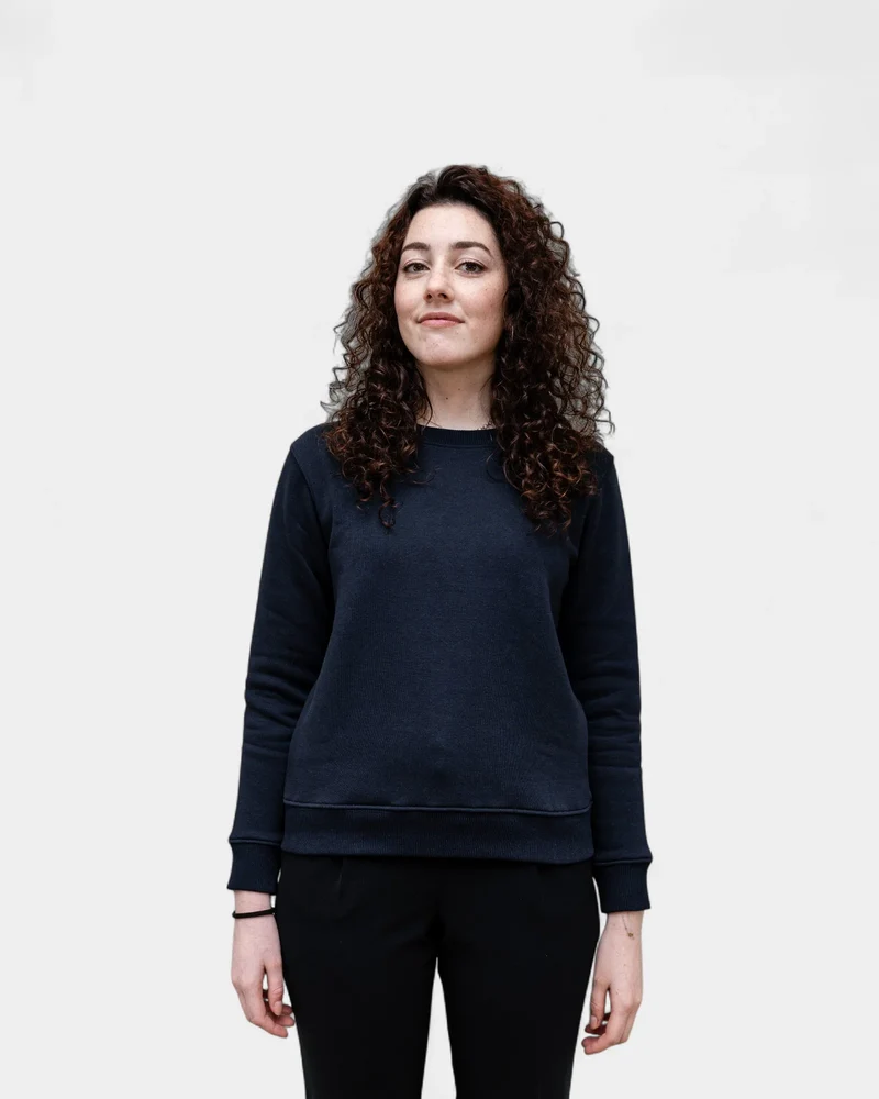 Angerautes Damen-Sweatshirt Made in France zum Personalisieren