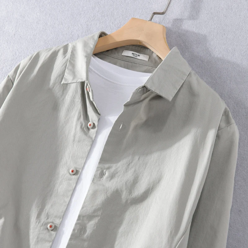 Herren Leichte Übergangs-Hemdjacke mit elastischem Saum und Kentkragen Drune