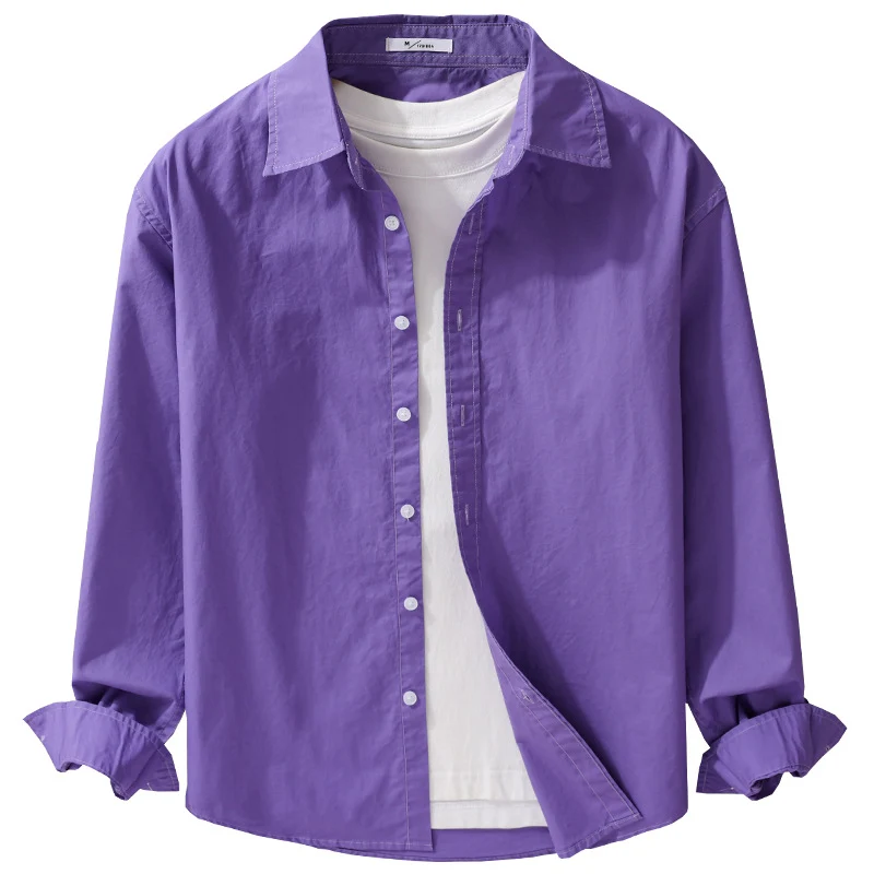 Herren Lässiges Layering-Hemd mit integriertem T-Shirt-Einsatz Drune
