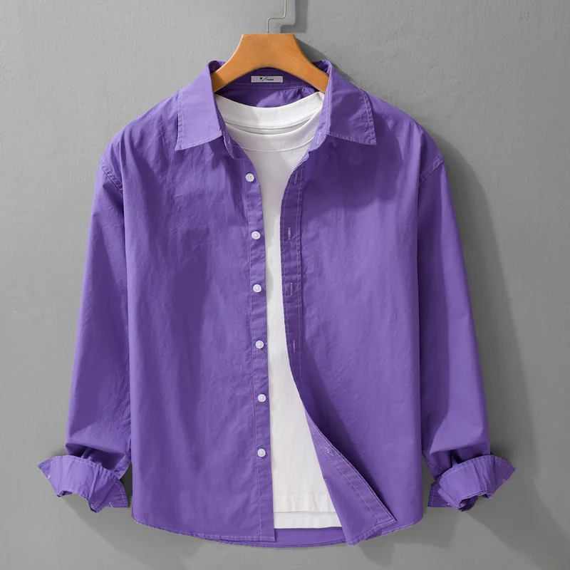 Herren Lässiges Layering-Hemd mit integriertem T-Shirt-Einsatz Drune