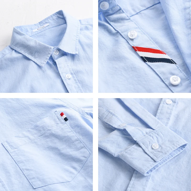 Herren Lässiges Baumwoll-Überhemd mit Brusttasche und dezentem Tricolor-Detail Drune
