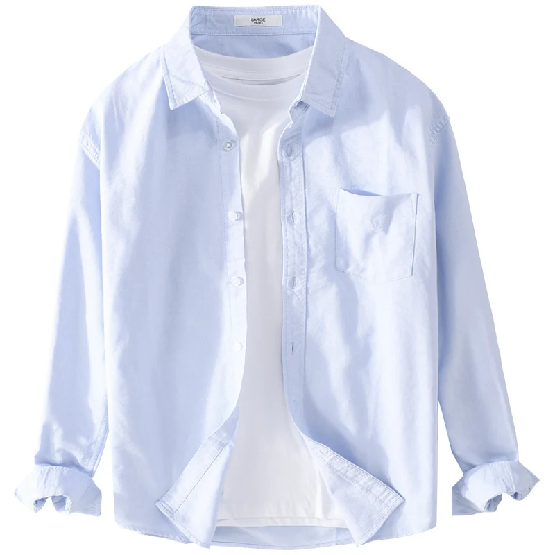 Herren Lässiges Baumwoll-Layering-Overshirt mit Kentkragen, Brusttasche und softem Twill-Finish Drune
