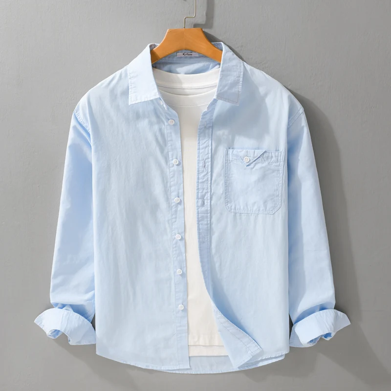 Herren Lagenhemd mit integriertem T-Shirt-Layer und aufgesetzter Brusttasche Drune