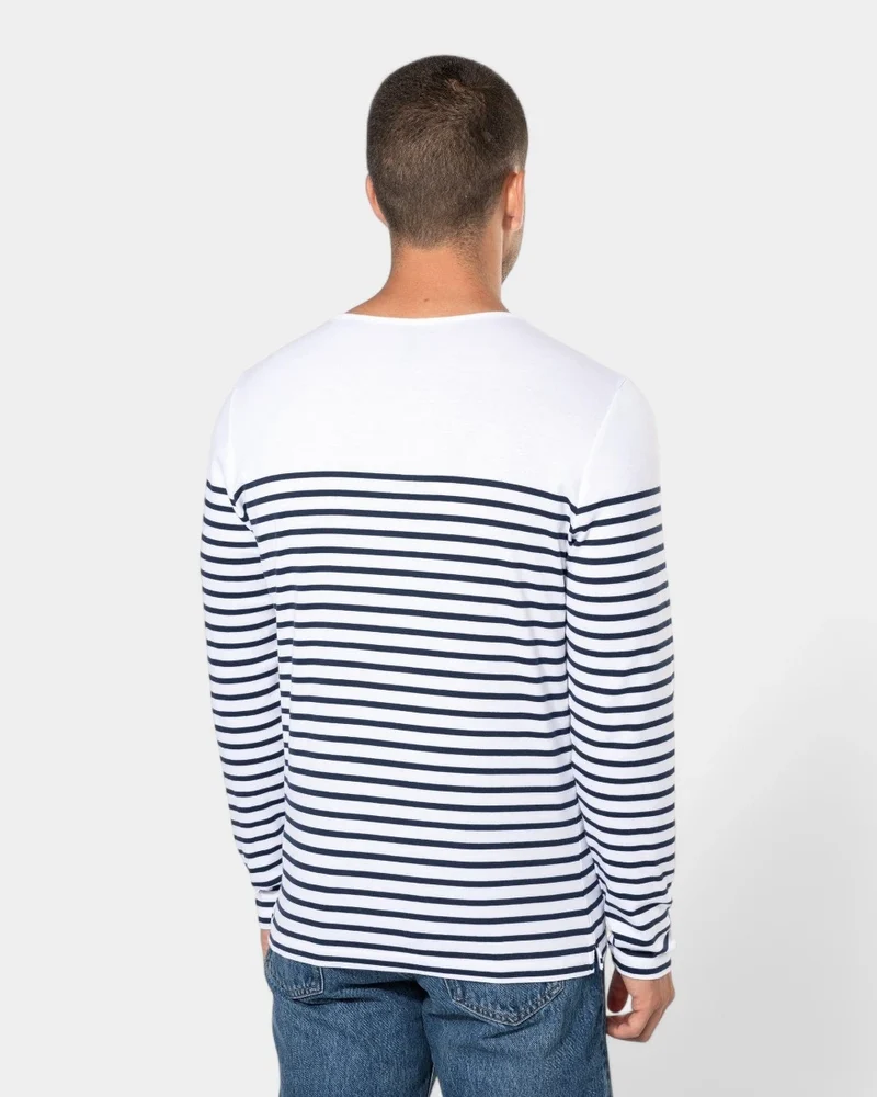 Marinière für Herren mit langen Ärmeln zum Personalisieren