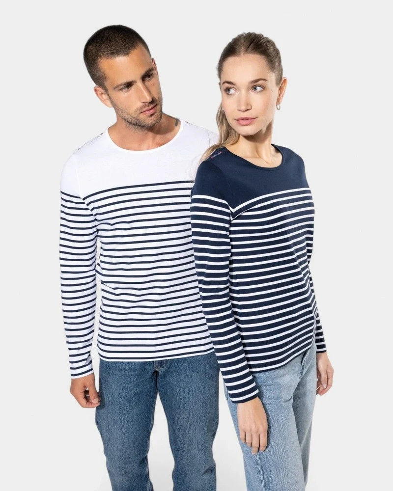 Marinière für Herren mit langen Ärmeln zum Personalisieren