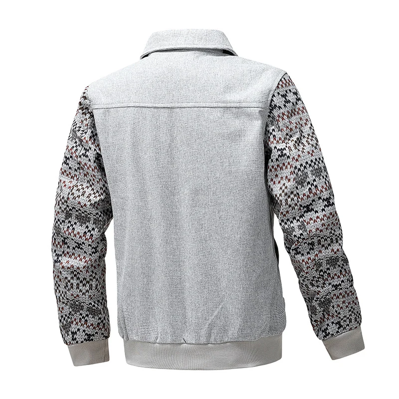Herren Strickblouson mit Reißverschluss und Norwegerärmeln Drune