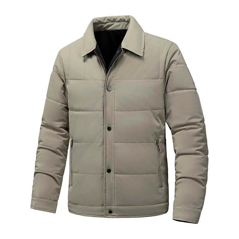 Herren Steppjacke mit Thermo-Isolierung und Hemdkragen Drune