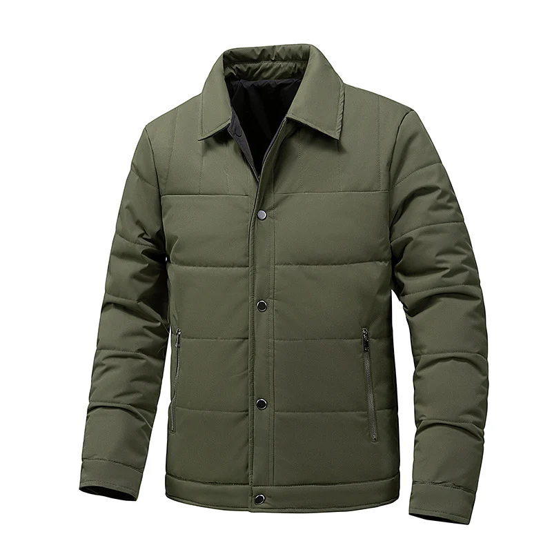 Herren Steppjacke mit Thermo-Isolierung und Hemdkragen Drune