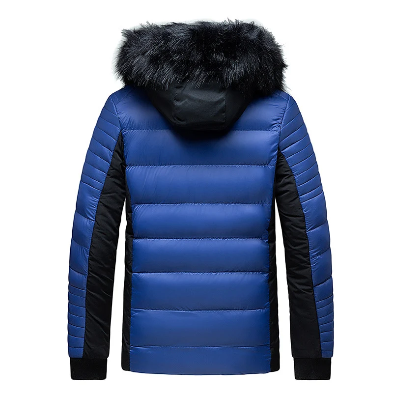 Herren Steppjacke mit Kapuze und Kunstfellbesatz, wind- und wasserabweisend Drune