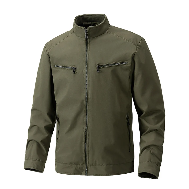 Herren Softshell-Outdoorjacke mit Stehkragen wasserabweisend und vier Reißverschlusstaschen Drune