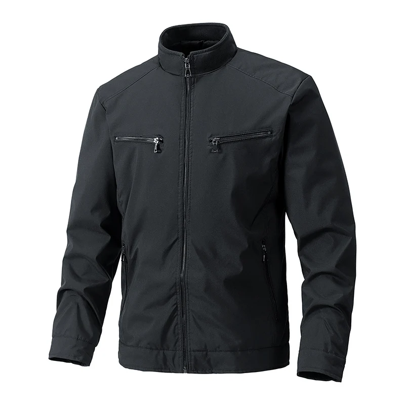 Herren Softshell-Outdoorjacke mit Stehkragen wasserabweisend und vier Reißverschlusstaschen Drune