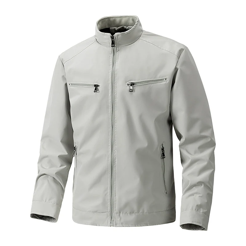 Herren Softshell-Outdoorjacke mit Stehkragen wasserabweisend und vier Reißverschlusstaschen Drune