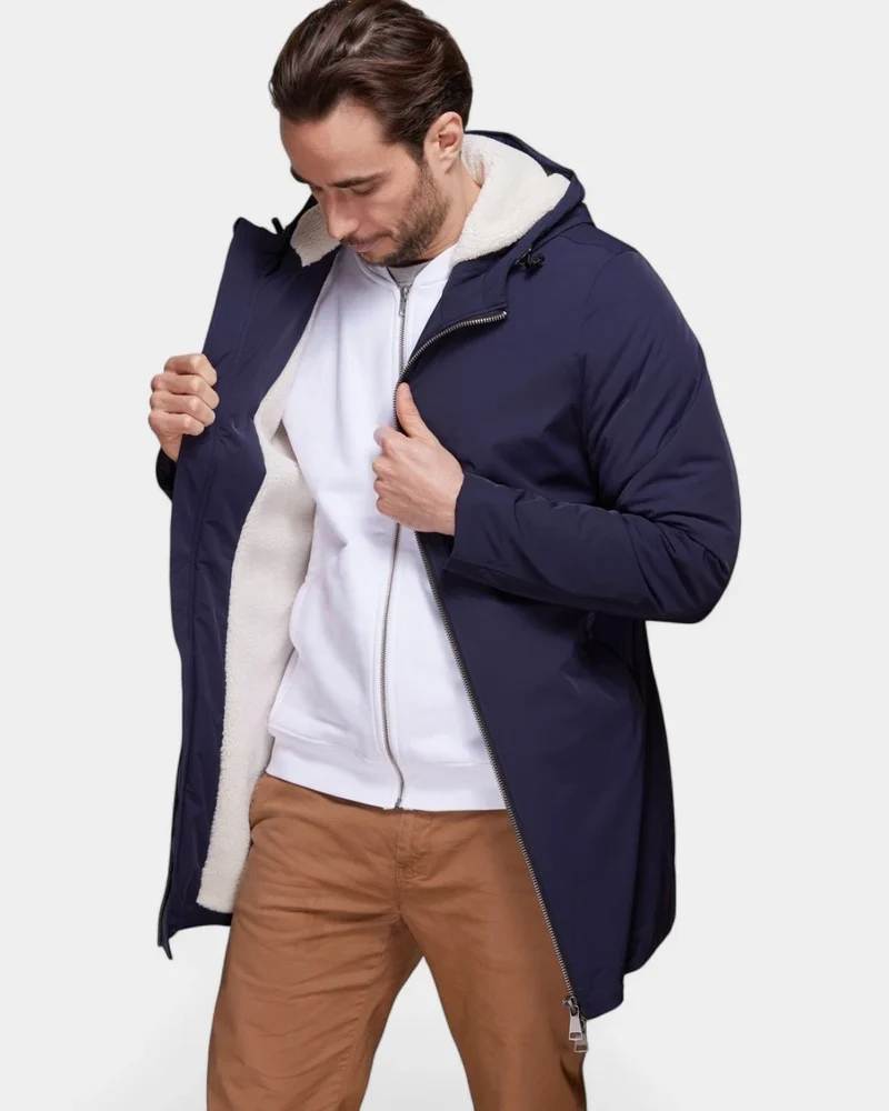 Langer Parka mit Sherpa-Futter zum Personalisieren