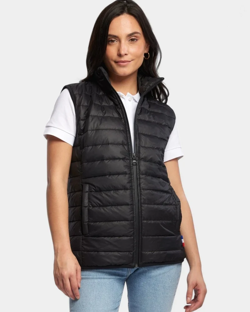 Ärmellose Steppjacke für Damen Made in France zum Personalisieren