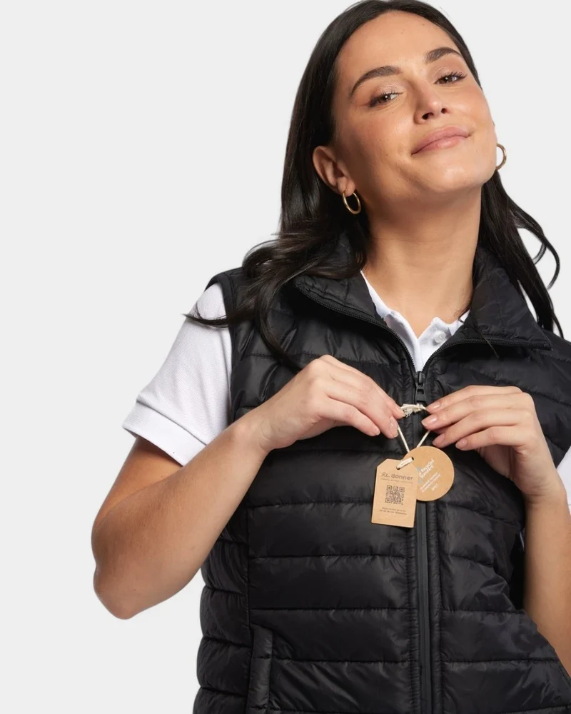 Ärmellose Steppjacke für Damen Made in France zum Personalisieren