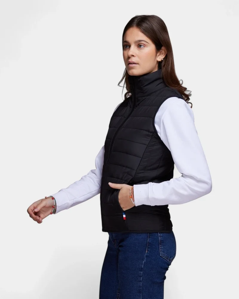 Ärmellose Steppjacke für Damen Made in France zum Personalisieren