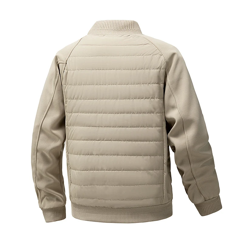 Herren Leichte Hybrid-Bomberjacke mit gesteppter Front Raglanärmeln und Rippbündchen Drune