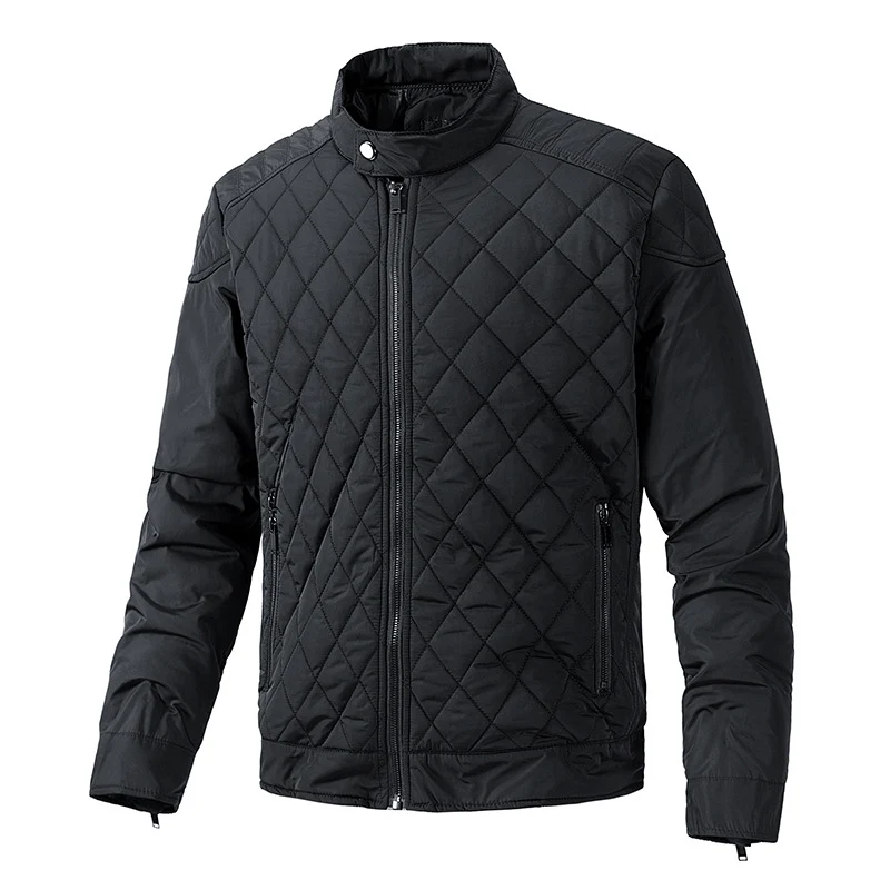 Herren gesteppte leichte Thermojacke mit Stehkragen und Reißverschluss Drune