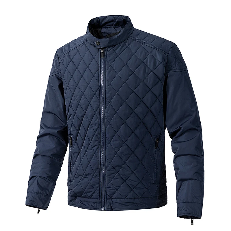 Herren gesteppte leichte Thermojacke mit Stehkragen und Reißverschluss Drune
