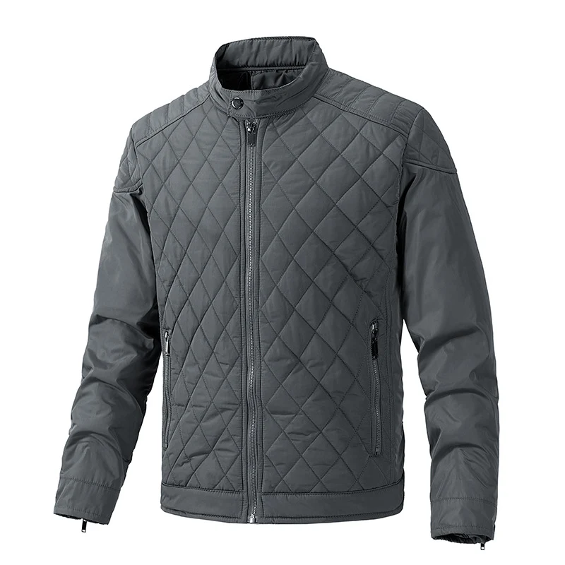 Herren gesteppte leichte Thermojacke mit Stehkragen und Reißverschluss Drune