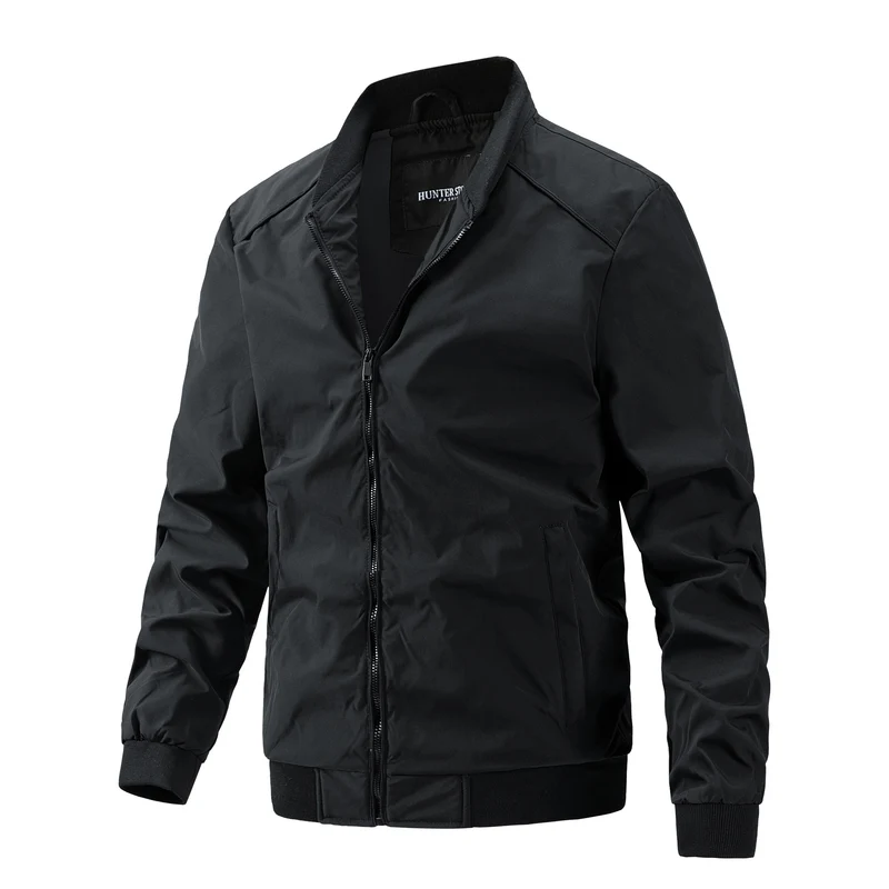 Herren Bomberjacke mit geripptem Bund und winddichtem wasserabweisendem Obermaterial Drune