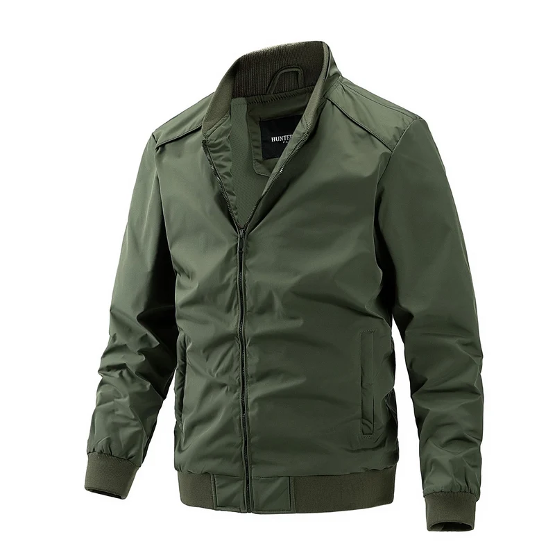 Herren Bomberjacke mit geripptem Bund und winddichtem wasserabweisendem Obermaterial Drune