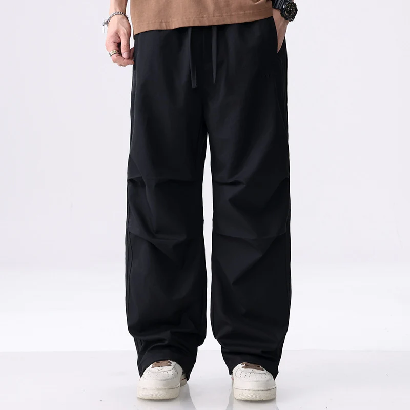 Herren Weite Cargo-Hose mit Tunnelzug, Knie-Panels und seitlichen Zierstreifen Drune