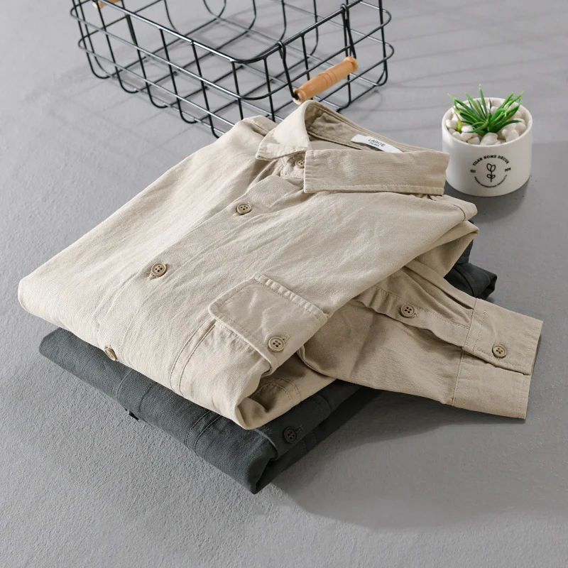 Herren Vielseitiges Baumwoll-Overshirt mit aufgesetzter Klappentasche und entspanntem Schnitt Drune