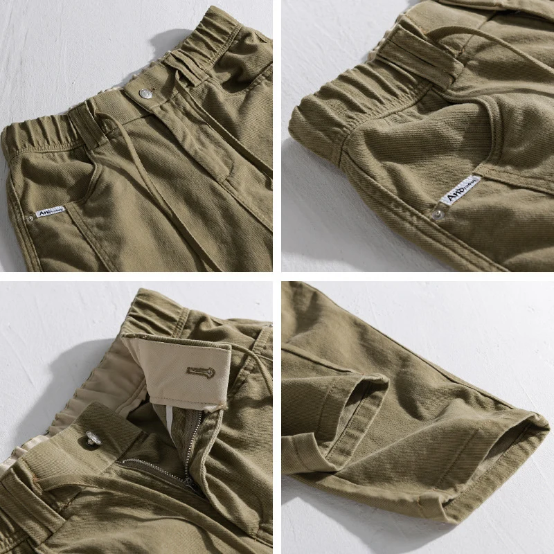 Herren Utility-Cargohose mit elastischem Bund, Tunnelzug und aufgesetzten Taschen Drune