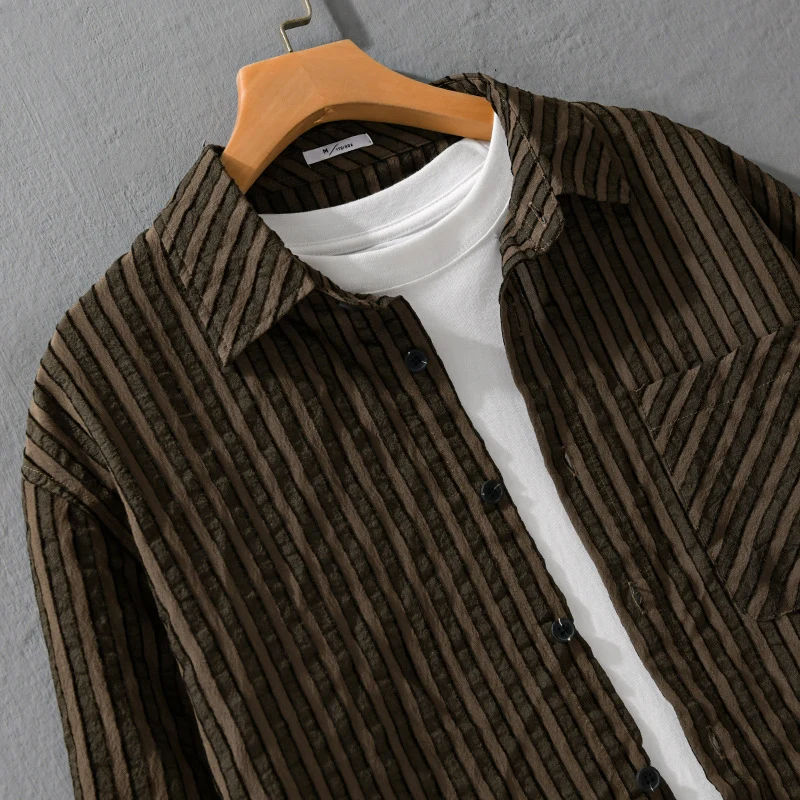 Herren Strukturierter Cord-Overshirt im Relaxed-Fit mit aufgesetzter Brusttasche Drune