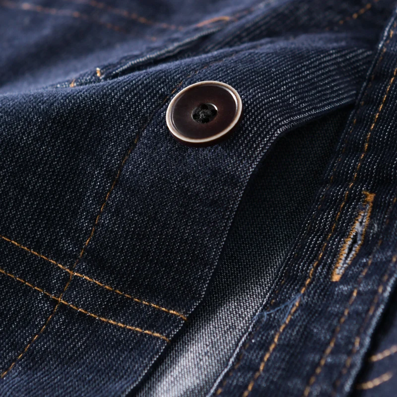 Herren Strukturierte Denim-Twill-Überhemdjacke mit großen aufgesetzten Taschen Drune