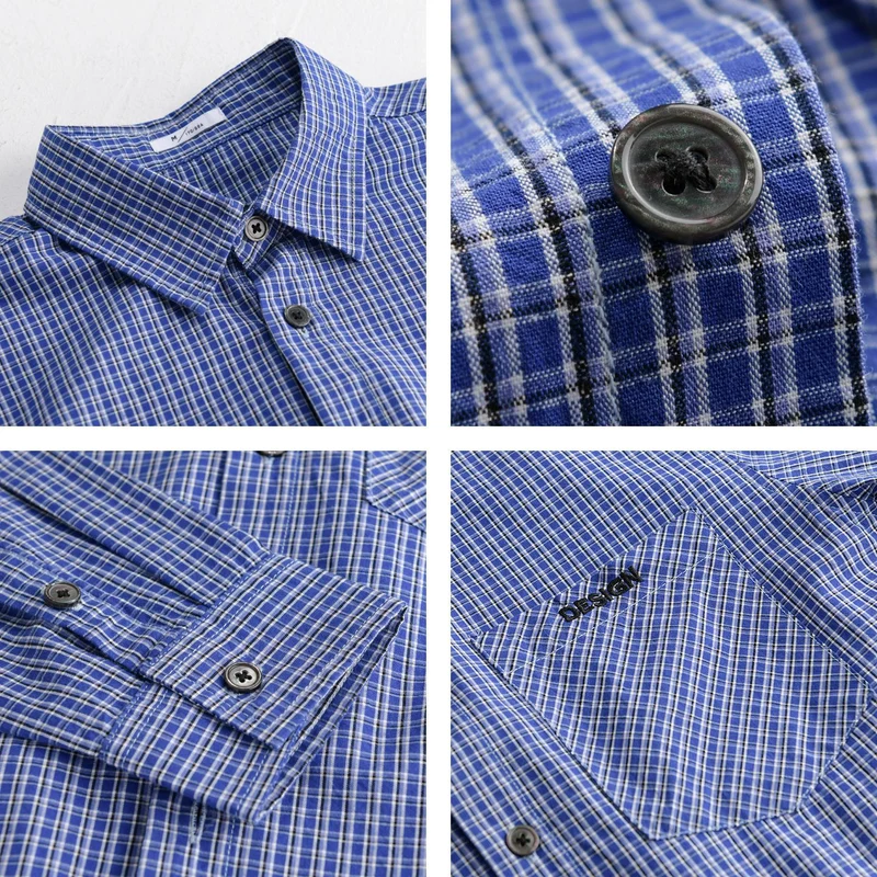 Herren Karo-Layering-Hemd im Overshirt-Stil aus weichem Baumwollpopeline Drune
