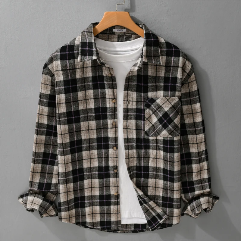 Herren Karo‑Flanell Überhemd Drune