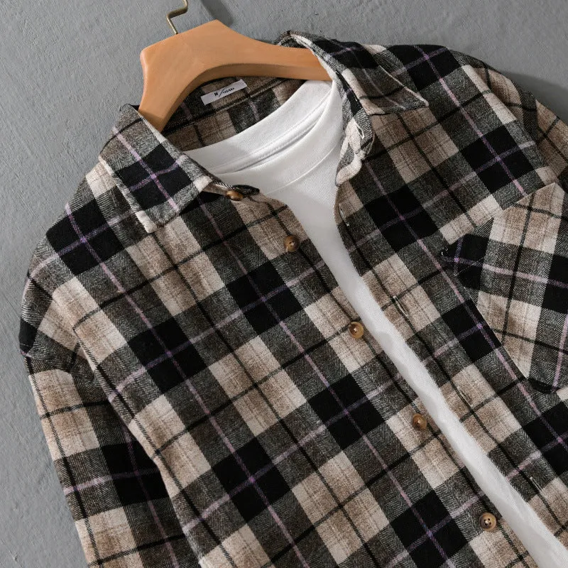 Herren Karo‑Flanell Überhemd Drune