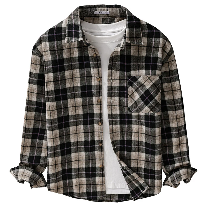 Herren Karo‑Flanell Überhemd Drune