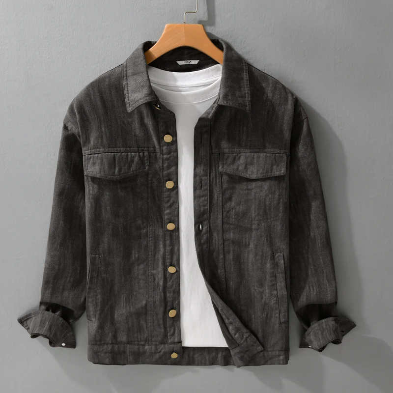 Herren Jeansjacke im Acid‑Wash Look mit Oversize‑Schnitt Drune