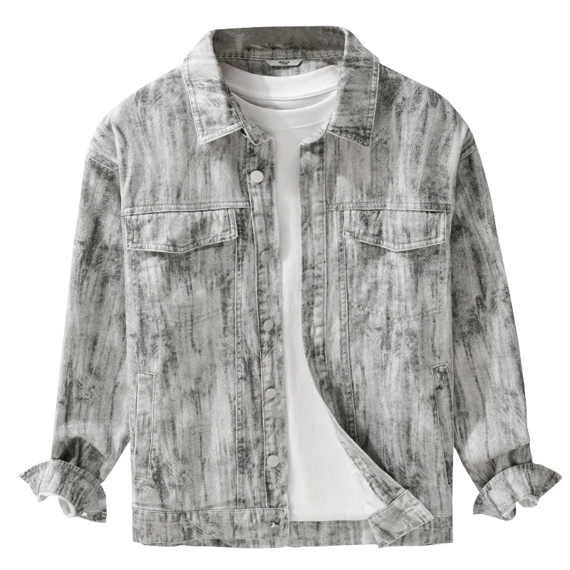 Herren Jeansjacke im Acid‑Wash Look mit Oversize‑Schnitt Drune