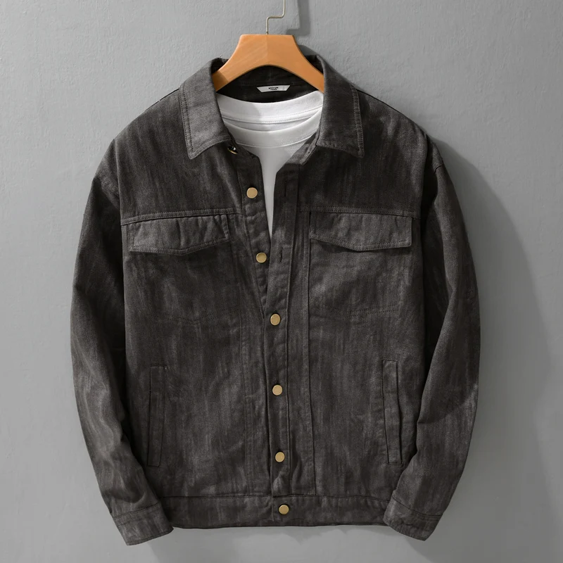 Herren Jeansjacke im Acid‑Wash Look mit Oversize‑Schnitt Drune