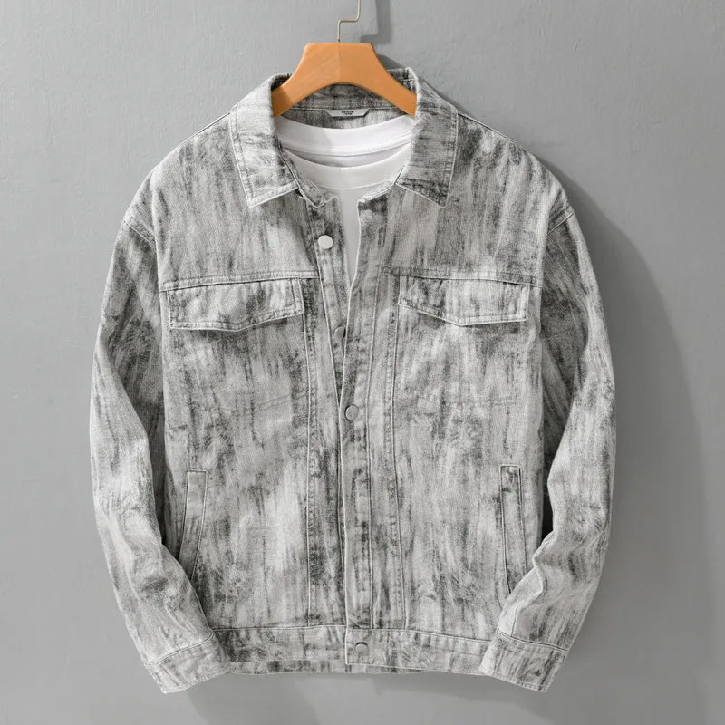 Herren Jeansjacke im Acid‑Wash Look mit Oversize‑Schnitt Drune