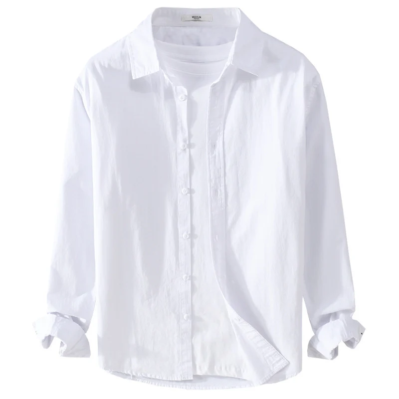 Herren Hemdjacke aus Soft-Touch Baumwollmix mit Relaxed-Fit, leichter Crinkle-Optik und Kentkragen Drune